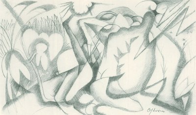 Franz Marc - Skicák z terénu - list 19 od Franz Marc