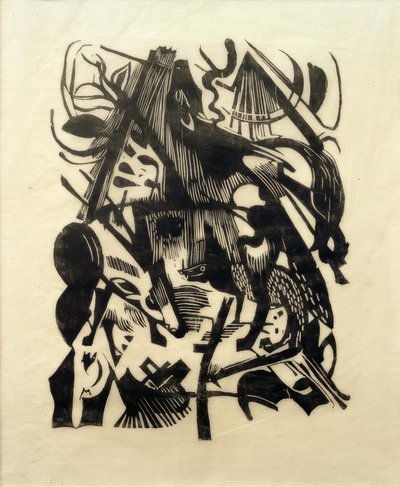 Zrození vlků od Franz Marc