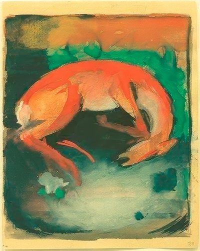 Zabitý jelen od Franz Marc