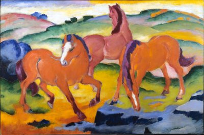 Pasoucí se koně IV od Franz Marc