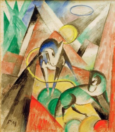 Krajina se dvěma koňmi od Franz Marc