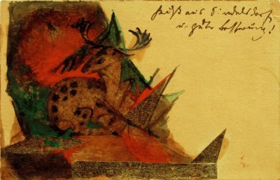 Ležící jelen od Franz Marc