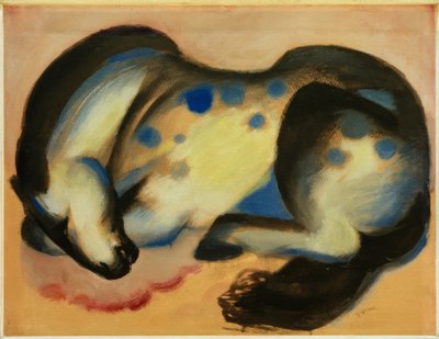 Ležící kůň od Franz Marc