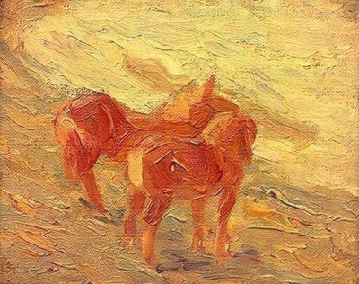 Koně u moře od Franz Marc