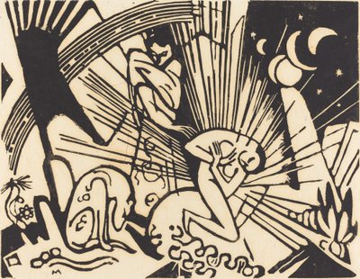Usmíření Versoehnung, 1912. od Franz Marc