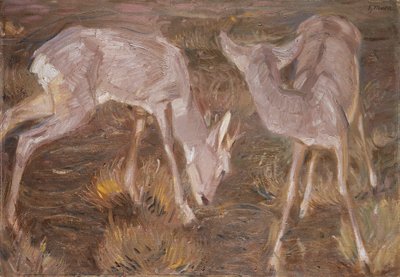 Jelen za soumraku od Franz Marc
