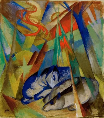 Spící zvířata od Franz Marc