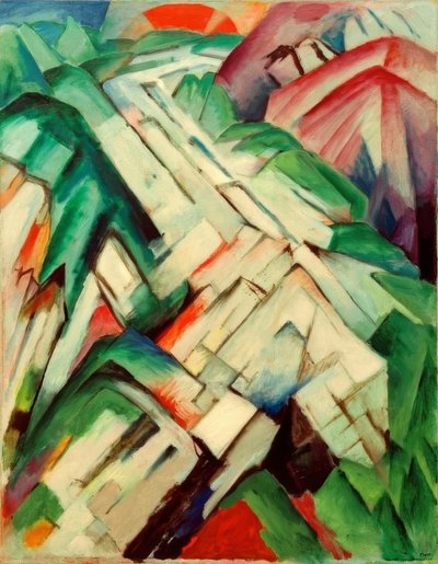 Kamenitá cesta (hory / krajina) od Franz Marc