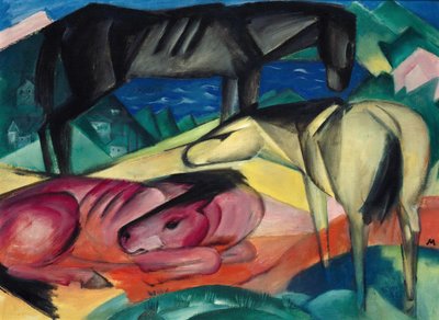 Tři koně II, 1913. od Franz Marc
