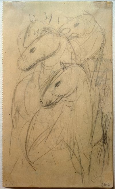 Věž modrých koní od Franz Marc