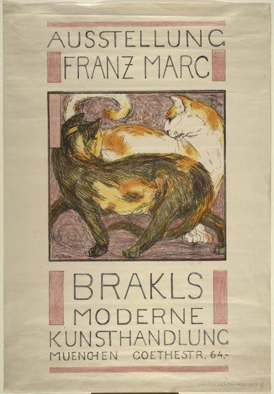 Dvě kočky od Franz Marc