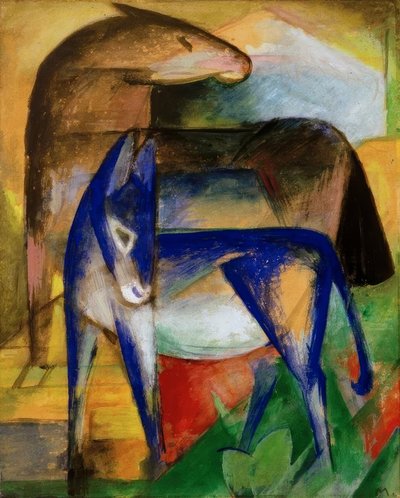 Dva modří osli od Franz Marc