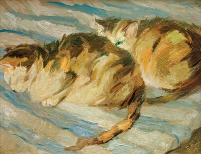 Dvě šedé kočky (studie koček II) od Franz Marc