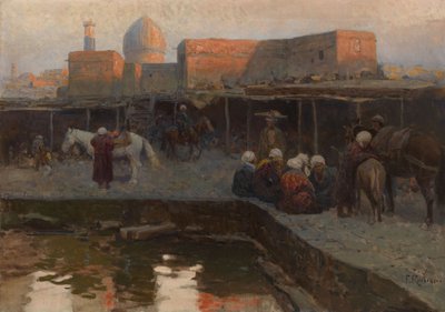 Karavanserai od Gur-e Amira v Samarkandu od Franz Roubaud