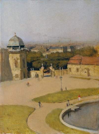 Pohled na Horní Belvedere od jihozápadu od Franz Rumpler