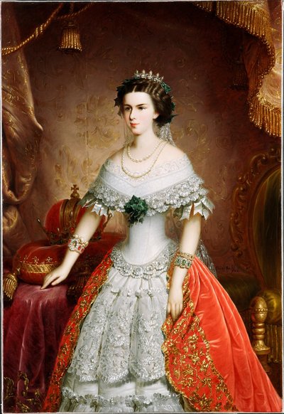 Portrét Alžběty Bavorské, 1856 od Franz Russ the Elder