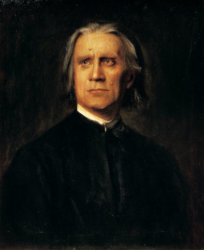 Portrét maďarského skladatele a klavíristy Franze Liszta (Doborjan od Franz Seraph von Lenbach