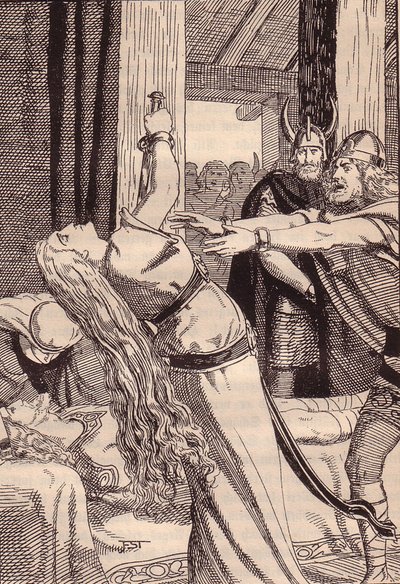 Ilustrace k filmu Edda: Germánští bohové a hrdinové od Hanse von Wolzogena od Franz Stassen