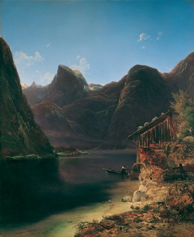 Hallstattské jezero od Franz Steinfeld