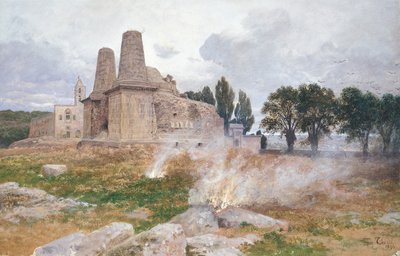 Ruiny chrámu, Jižní Amerika od Franz Thiele