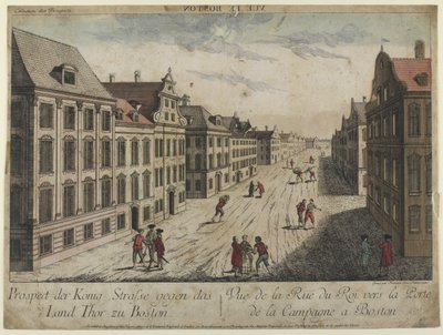 Pohled na Rue du Roi - Boston (1776) od Franz Xaver Habermann