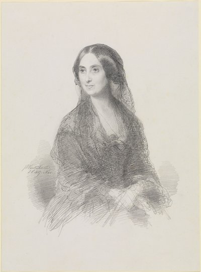 Portrét dámy ve španělském kroji, sedící, v polopostavě od Franz Xaver Winterhalter