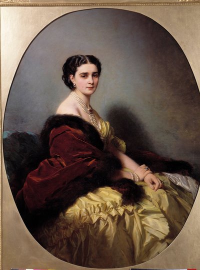 Portrét Madame Narichkin (nebo Narichkin nebo Narichkina) Malba a obálka Winterhalter (1806-1873) od Franz Xaver Winterhalter