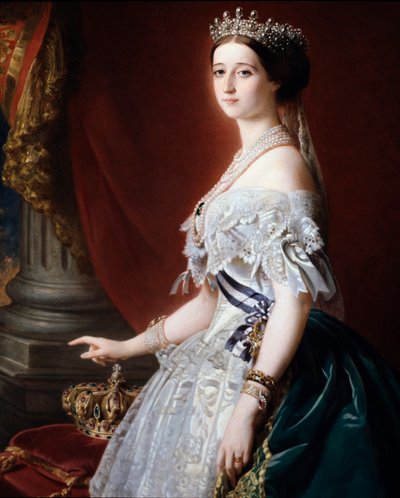 Portrét francouzské imprese Eugenie (Eugenia de Montijo od Franz Xaver Winterhalter