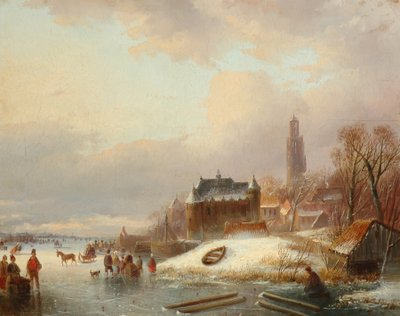 Sněhová scéna v Holandsku od Franz Xaver Winterhalter