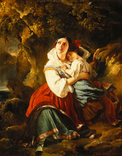 Blížící se bouře, 1834 od Franz Xaver Winterhalter