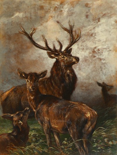 Jeleni a laně od Franz Xaver von Pausinger