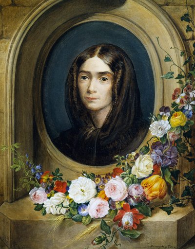 Portrét Kathariny Petterové (narozena v roce 1849). Obraz Franze Xaviera Pettera (1791-1866) od Franz Xavier Petter
