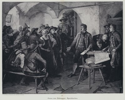 Josef Speckbacher, vůdce povstání Tyrolska proti nadvládě Napoleona I. (rytina) od Franz von (after) Defregger