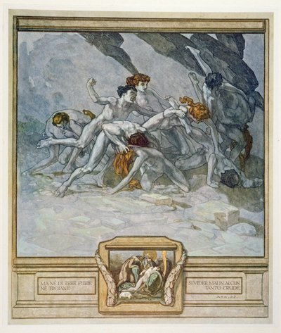 Ilustrace z Dantovy Božské komedie, Inferno, Canto XXX: 22, 1921. od Franz von Bayros