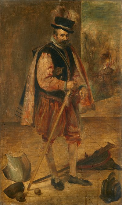 Dvorní šašek Filipa IV. Španělského, kopie podle Velázquezova obrazu v Madridu od Franz von Lenbach