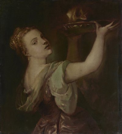 Kopie podle Tiziana: Lavinia jako Salome od Franz von Lenbach