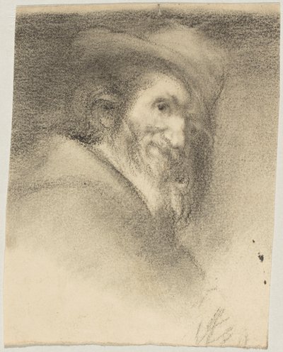 Skica podle Vásqueze; hlava Menippa; originál: Madrid, Prado od Franz von Lenbach