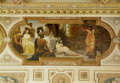 Vídeňský Burgtheater, schodiště: Starožitný improvizátor od Franz von Matsch