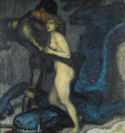 "Le tueur de dragons"" (The Dragonslayer) Obraz Franze Rittera von Stuck (1863-1928) 1913 Soukromá sbírka od Franz von Stuck