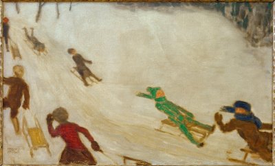 Sáňkování dětí od Franz von Stuck