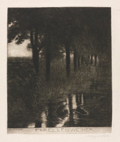 Pstruhový rybník. od Franz von Stuck