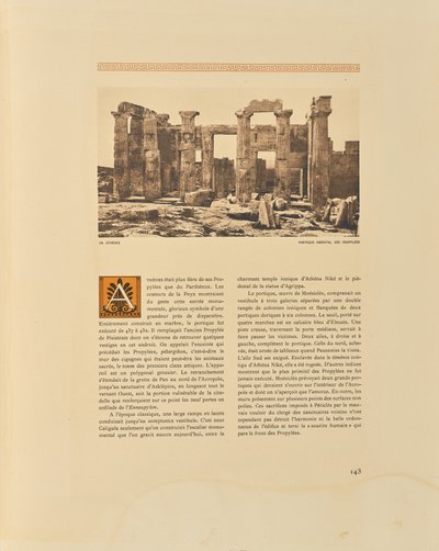 Atény. Východní portikus Propylají od Frédéric Boissonnas