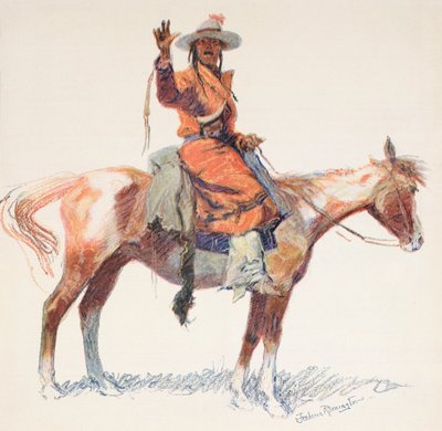 Apache Scout. Frederic Remington. od Frederic (after) Remington