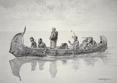 Misionář (litho) od Frederic (after) Remington