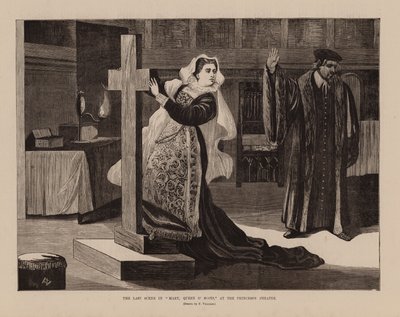 Poslední scéna hry "Marry, Queen O