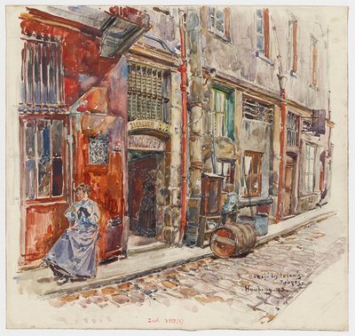 Vstup na schodiště A na Marché des Enfants-Rouges od Frederic Anatole Houbron