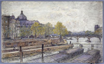 Quai Conti a Pont des Arts od Frederic Anatole Houbron