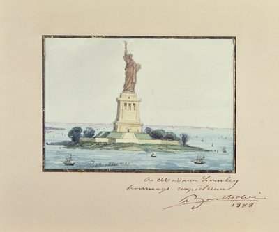 Socha Svobody, Beldoe Island, New York, 1888 od Frederic Auguste Bartholdi