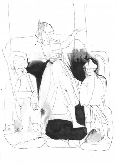 Meditativní postavy z inkoustu od Frederic Belaubre