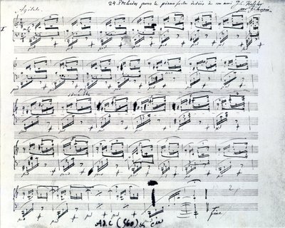 Noty pro Preludium 1 pro klavír od Frederica Chopina (1810 - 1849), polského skladatele. od Frederic Chopin